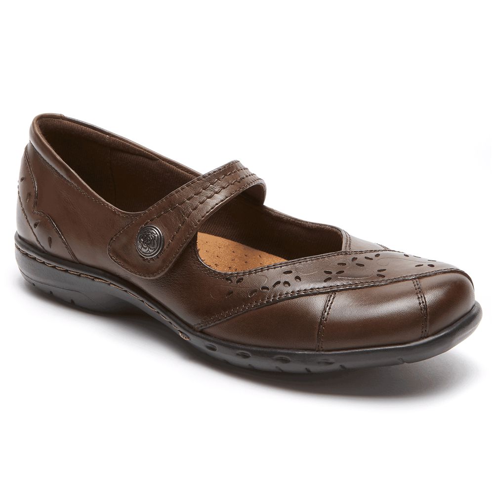 Rockport Cobb Hill Petra Mary Jane - Womens Flats - Brown - NZ (NAU-842560)